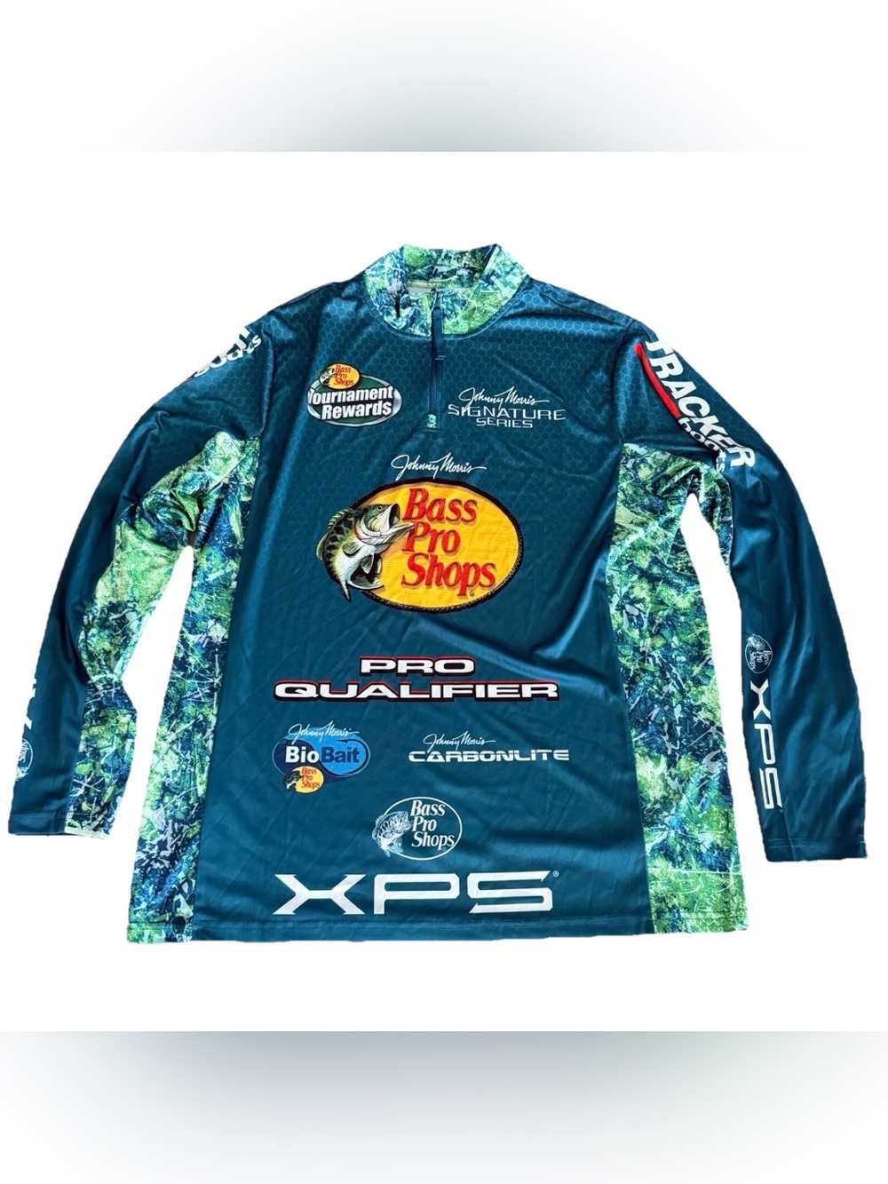 Bass Pro Shops Johnny Morris Signature Series Fishing Blue Jersey XL PRO XPS